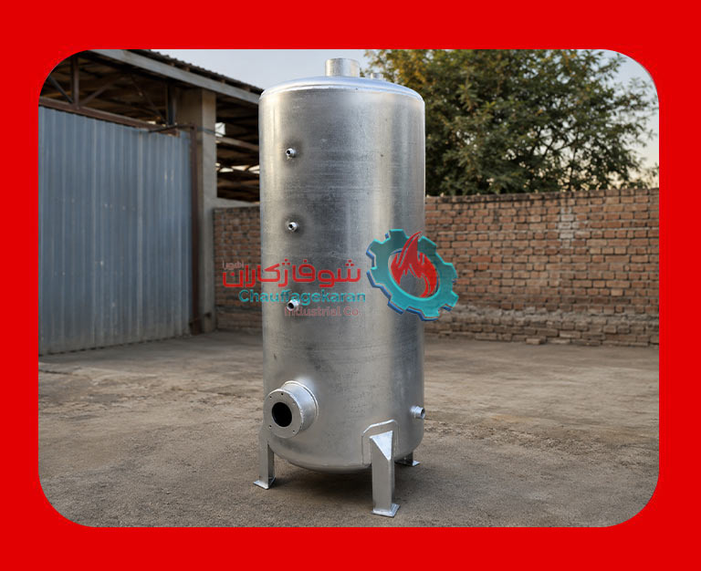 ساخت آبگرمکن صنعتی مشعل دار ایستاده 1000 لیتری به سفارش شرکت فولاد شاهرود